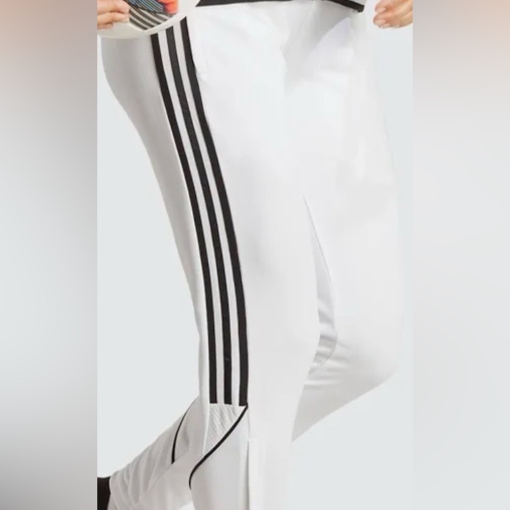 Adidas Tiro23 Women White  with black Stripes Pants